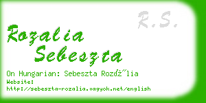 rozalia sebeszta business card